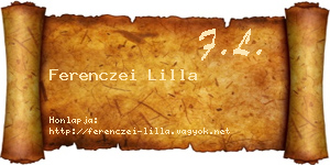Ferenczei Lilla névjegykártya