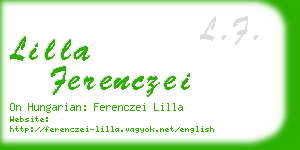 lilla ferenczei business card